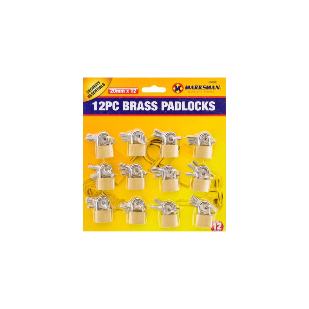 Brass Padlock 12pcs (Pack of 10)