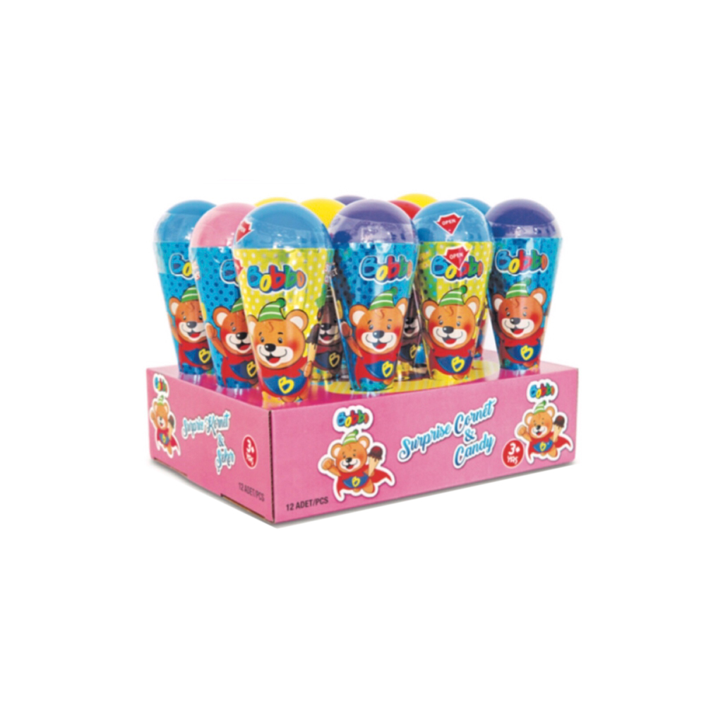 Bobbo Suprise Cornet & Candy [Pack of 12]