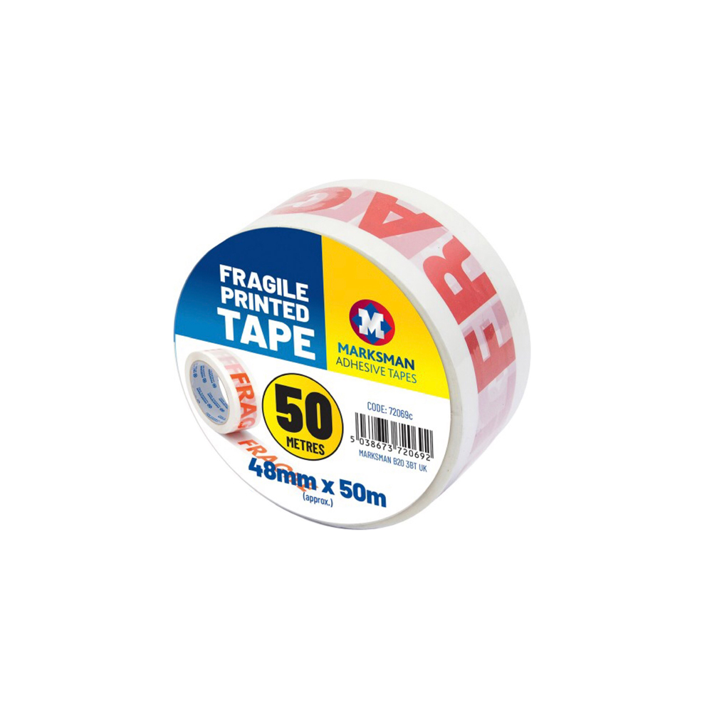 Fragile Printed Tape 48mm x 50m (Pack of 12)