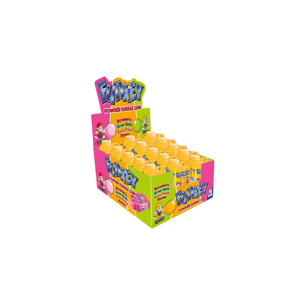 Funkey Powder Buble Gum Tutti Fruity 40g [Pack of 18]