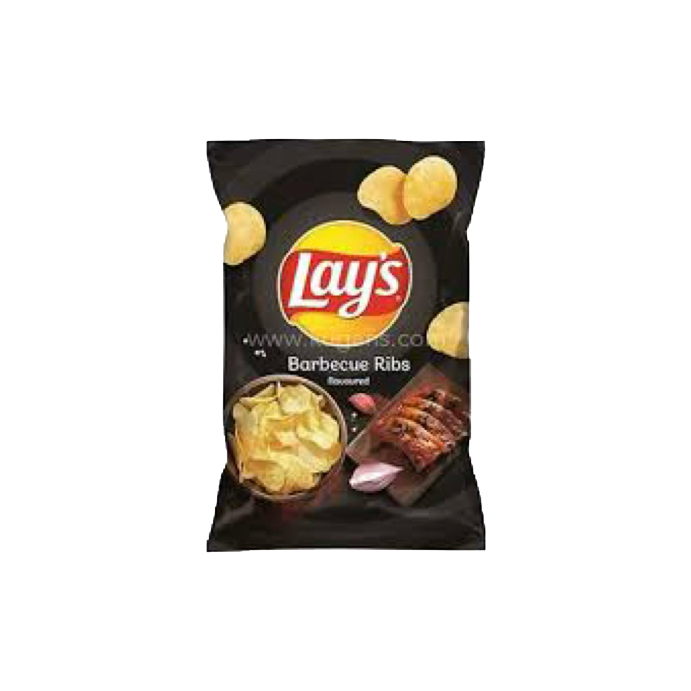 Lays Barbecue Ribs 130g [Pack of 21]