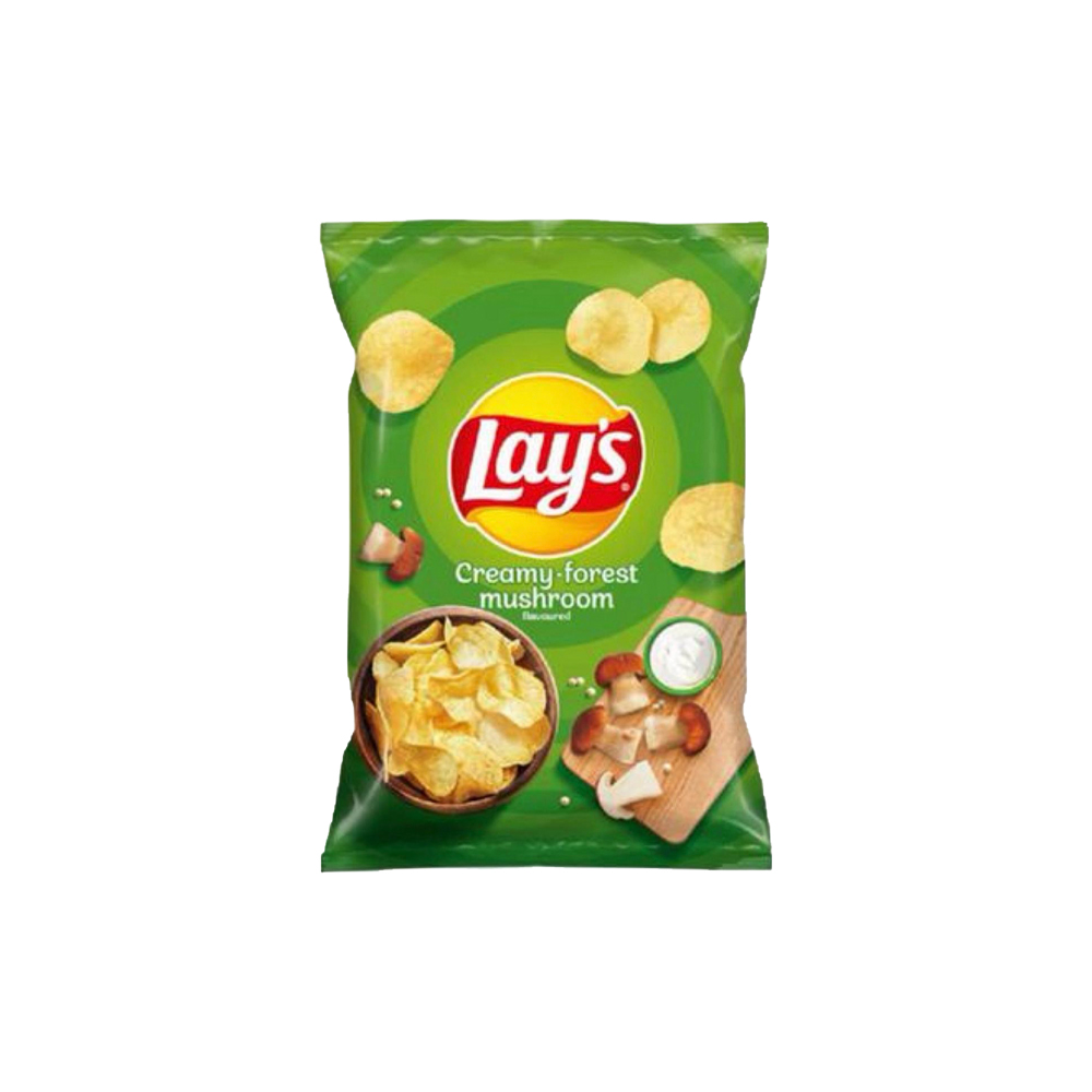 Lays Creamy-Forest Mushroom 130g [Pack of 21]